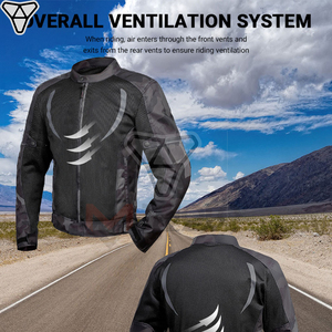 Men's <b>Summer</b> Cordura <b>Motorcycle</b> <b>Jacket</b> New Flash Gear Textile Cordura Motorbike Protective <b>Jackets</b> - Product Image 2