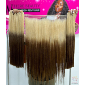 ผมตรงทรงกระดูกสำหรับผู้หญิงผิวดำผมดิบสีออมเบรแบบยาวจากเวียดนาม - Product Image 5