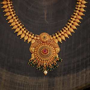 Vintage Pearl & Diamond Gold-Plated Chain <b>Necklace</b> for Religious Gifts - Product Image 3
