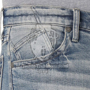 Shorts en jean respirants pour homme taille adulte avec logo personnalisé, style décontracté d'été, fermetures éclair - Product Image 5