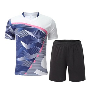 Usine En Gros Personnalisé À Séchage Rapide Blanc Unisexe Rouge Badminton Chemises Et Bas Respirant Premium Qualité Sublimation Tissu - Product Image 3