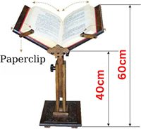 Support de livre en bois sculpté réglable | Pupitre de support de Bible Coran | Support de livre de cuisine dictionnaire