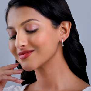 Pendientes de diamantes brillantes de oro rosa - Product Image 5