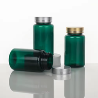 Vente chaude 120ml Vert PET En Plastique Capsule Conteneur Logo Personnalisé Médecine Emballage Soins De Santé Supplément Vitamine Bouteille Pilules