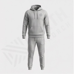 Original <b>Men</b> Tracksuit Custom <b>Hoodie</b> 100% Cotton Breathable Fabric Customized Logo <b>Running</b> Outdoor Two Piece Set Sports Jogging - Product Image 1