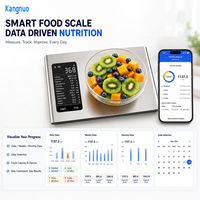 Báscula de Cocina Digital Inteligente de Acero Inoxidable con Conectividad, para Medir Peso, Nutrición, Calorías y Alimentos, con Aplicación