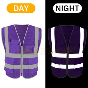 Gran oferta 2025, chaleco de seguridad reflectante para hombre, ropa de trabajo de precio razonable en nailon con logotipo personalizable y cierre de cremallera - Product Image 3