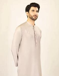 Thobe traditionnel pour homme, en coton et lin, robe Abaya à manches longues, poches, style décontracté, ethnique, Jubba, Arabie Saoudite - Product Image 3