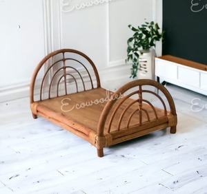 Meilleur prix nouveau-né photographie accessoires Studio décoration lit en bois massif bébé détachable bébé lit en bois massif - Product Image 2