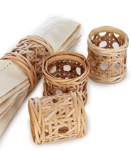 Natural Fiber Rattan Napkin <b>Ring</b> For Timeless And Elegant Table Settings In Both Modern And Traditional Homes - Product Image 3