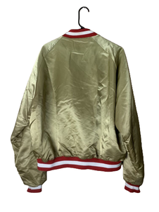 Wholesale 100% Polyester Satin Varsity <b>Summer</b> <b>Jacket</b> <b>for</b> <b>Men</b> Customized Logo Stand Embroidery High Quality Canvas Material - Product Image 2