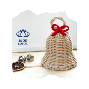 2023 Best Seller Rattan Bell Decoration Snowman <b>Christmas</b> Festival Ornaments From Blue Lotus Company - Product Image 1