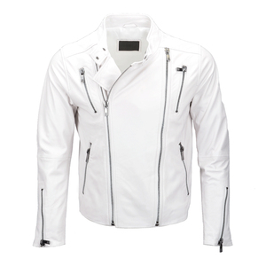เสื้อแจ็กเก็ตหนังสำหรับผู้ชายเข้ารูปดีไซน์ใหม่ - Product Image 1