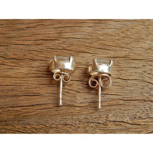 Minimalist 925 Sterling Silver Moonstone <b>Stud</b> <b>Earrings</b> Dainty Bridesmaid Boho Jewelry Gift GIA Certified <b>Opal</b> - Product Image 2