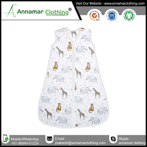 Sac de couchage pour bébé sans manchon et sans pied personnalisation complète OEM personnalisé GOTS fabricants de sacs de couchage pour bébé de l'Inde - Product Image 3