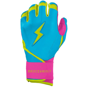 Guantes de bateo transpirables para diestros estilo Bruce & Bolt personalizados de alta calidad con cierre de gancho y bucle de cuero Cabretta Premium - Product Image 5