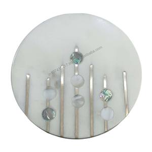 Ensembles de caboteur d'incrustation en laiton de marbre blanc les plus vendus pour les ensembles de caboteur d'incrustation en laiton de pierre blanche de bureau - Product Image 4