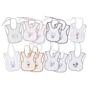 Bavoir pour bébé en coton blanc 25x35, lot de 2 avec cintre pour 0-12 mois - Product Image 1
