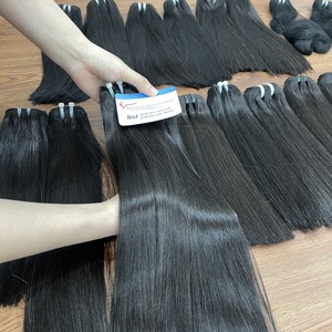 Cheveux super brillants Paquet de trame droite en os Extensions de cheveux de couleur naturelle 100% cheveux vierges bruts fabriqués au Vietnam de haute qualité - Product Image 2