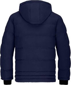 Chaqueta Acolchada Personalizada con Capucha, Impermeable, Transpirable, de Lona Recubierta, con Cuello Camisero y Cierre de Cremallera - Product Image 4