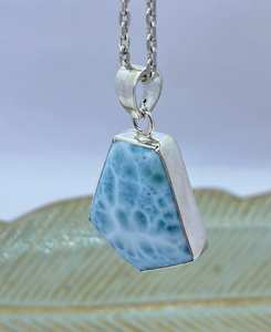 Colgante Larimar de Plata-Joyería Larimar Azul Natural-Hermoso Colgante Regalo para Ella o Mamá - Product Image 2