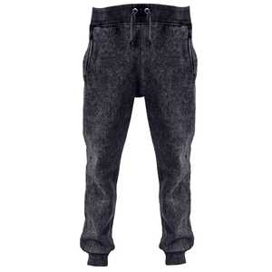 Vente en gros 2025 Pantalons de survêtement pour hommes en toile de coton 100% délavée à l'acide, coupe droite, devant plat, respirants, surdimensionnés, logo personnalisé - Product Image 4