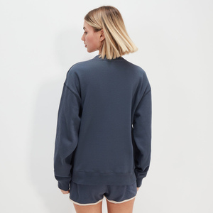 Sudadera Divina para mujer con escote azul oscuro al por mayor, sudaderas con puños y dobladillo acanalados para mujer, sudaderas con capucha de entrenamiento para mujer - Product Image 2