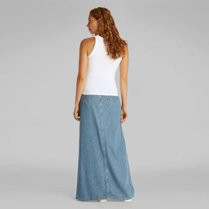 Débardeur pour femmes couleur blanche sans manches O cou côtelé entraînement mince ajusté longueur régulière Gym Fitness dame débardeurs - Product Image 4