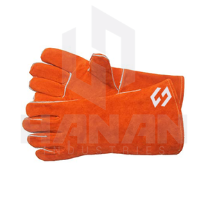 Gants de soudage résistants au feu de haute qualité Commandes en gros durables et flexibles Fournisseur OEM avec doublure en coton - Product Image 5