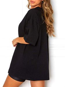 Vente en gros de t-shirts d'allaitement pour femmes sur mesure robe à demi-manches vêtements pour femmes chemises habillées pour femmes vêtements pour femmes - Product Image 3