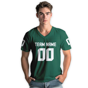 Camiseta Retro clásica de secado rápido transpirable de alta calidad, camiseta de fútbol, camiseta de fútbol con cuello en V, camiseta de poliéster 100% personalizada - Product Image 1