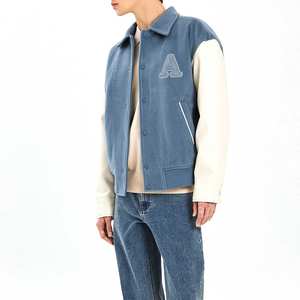 เสื้อแจ็กเก็ตแกะมีฮู้ดผ้าวูลสองสีงานปักลายด้วยผ้ากำมะหยี่ขนแกะสไตล์ใหม่ - Product Image 2