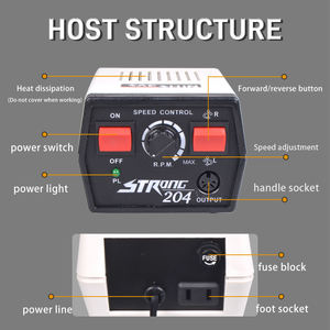 2025J OEM Corée Original micromoteur fort 204 machine dentaire 102L pièce à main 35000 tr/min forte perceuse à ongles polisseuse pour salon de manucure - Product Image 2