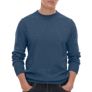 Pull en tricot avec logo personnalisé pour hommes Vente directe en usine à prix raisonnable Chandails en tricot confortable pour hommes - Product Image 5