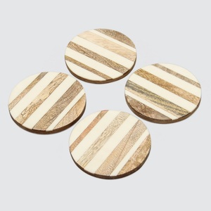 Standard Quality Free to Use Wood Resin <b>Coasters</b> With <b>Black</b>/White Color Use For Home Hotels & Restaurant Stone <b>Coasters</b> - Product Image 1