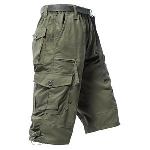 กางเกงขาสั้นคาร์โก้ใส่ได้ทั้งชายและหญิงผ้าคอตตอนทอลายทแยงแห้งเร็วระบายอากาศสไตล์ไฮสตรีทแบบหลายกระเป๋าทรงหลวม - Product Image 6