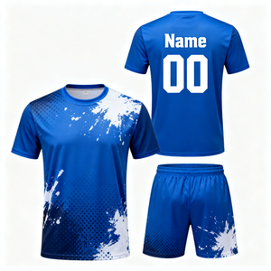 Ensemble de maillot de football pour adultes avec chaussettes, uniforme de football, impression par transfert thermique, 100% polyester, séchage rapide, léger, respirant - Product Image 2