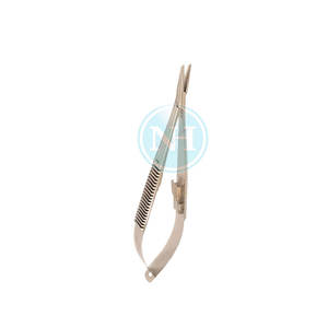 Porte-aiguilles Castroviejo droit chirurgical avec verrouillage pour un contrôle précis des aiguilles fines Porte-aiguilles Castroviejo droit de précision - Product Image 1