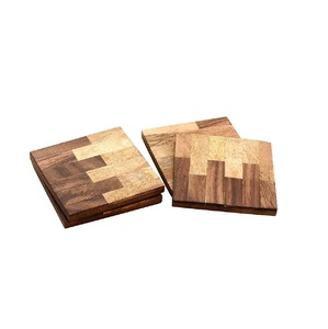 แผ่นรองแก้วไม้รองแก้วไม้คุณภาพดีแผ่นรองแก้วบนโต๊ะอาหารดีไซน์น่ารัก - Product Image 1