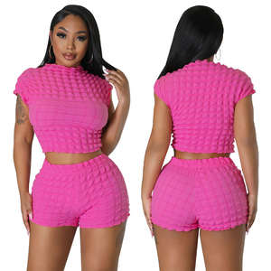 Summer Jogger Outfits Set Clothing Women Crop Top Tshirt <b>Shorts</b> Two Piece Set - Product Image 4