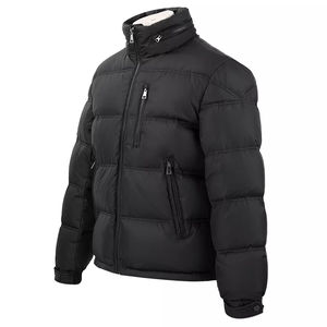 Veste matelassée épaisse à capuche de créateur surdimensionnée en duvet de bulle d'hiver noire de qualité supérieure personnalisée pour homme, veste matelassée brillante - Product Image 2