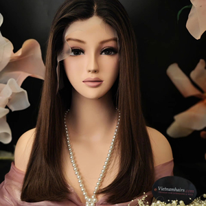 Venta caliente 2025 4x4 encaje frontal seda vietnamita 100% Peluca de cabello humano Remy crudo longitud larga cutícula completa mejor calidad al por mayor - Product Image 1