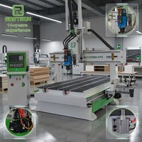Routeur CNC Syntec 4 axes 9 kW haute précision pour la découpe du bois, idéal pour la production de panneaux d'armoires et de meubles