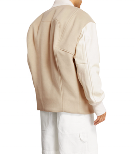 Chaqueta de Invierno de Alta Calidad, 100% Lana, Personalizada, Estilo Universitario, Bordada, Tipo Bomber, para Exteriores, Venta al Por Mayor - Product Image 4