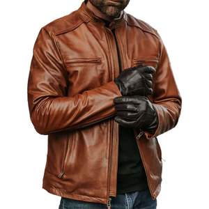 Chaqueta de cuero genuino ajustada para hombre elegante a medida invierno ecológico acolchado estilo de calle para aspecto moderno 2026 - Product Image 5