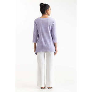 เสื้อป๊อปลินสีม่วงรุ่นพื้นฐาน WM-KTP23-108 คุณสมบัติระบายอากาศได้ดี - Product Image 2