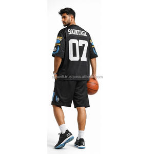 Service OEM, maillot de football américain pour hommes, logo personnalisé, haute qualité, dernier design, unisexe, manches courtes, grande taille, été - Product Image 4