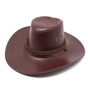 Nuevos sombreros de vaquero de cuero al aire libre para hombres de vaquero occidental personalizados Sombreros de vaquero en cuero genuino Sombreros de moda al por mayor - Product Image 6