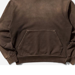 Sweat à capuche unisexe 100% coton Sunfade pour hommes hiver à capuche unisexe de haute qualité épais polaire 420gsm poids lourd - Product Image 4