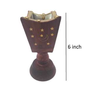 เครื่องเผาธูปทำจากไม้ทองเหลือง loban Daan ทำด้วยมืออย่างพิถีพิถันโดยช่างฝีมือชาวอินเดียที่ได้รับรางวัล - Product Image 4